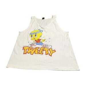 Vintage Tweety Looney Tunes Tank Top Large